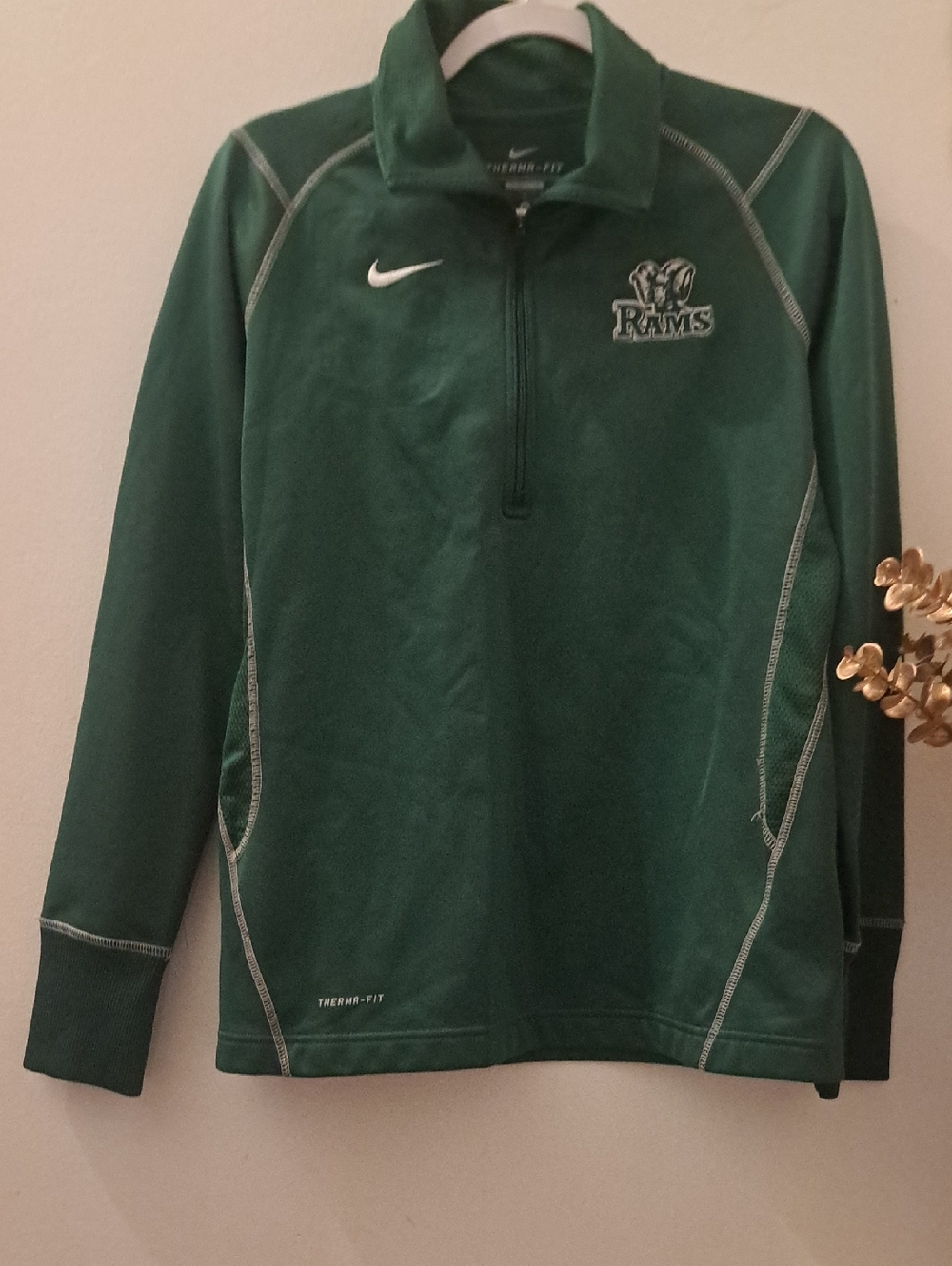Nike Dark Green Rams Half-Zip Pullover